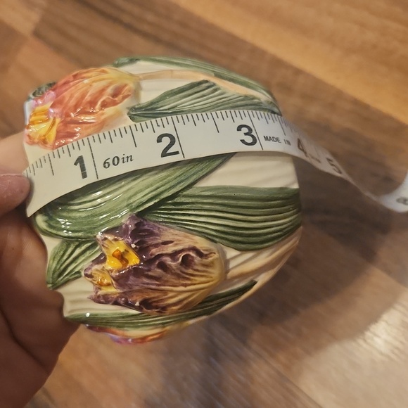 Fitz and Floyd Ceramic Floral Tulip Flowers Votive - Picture 8 of 10